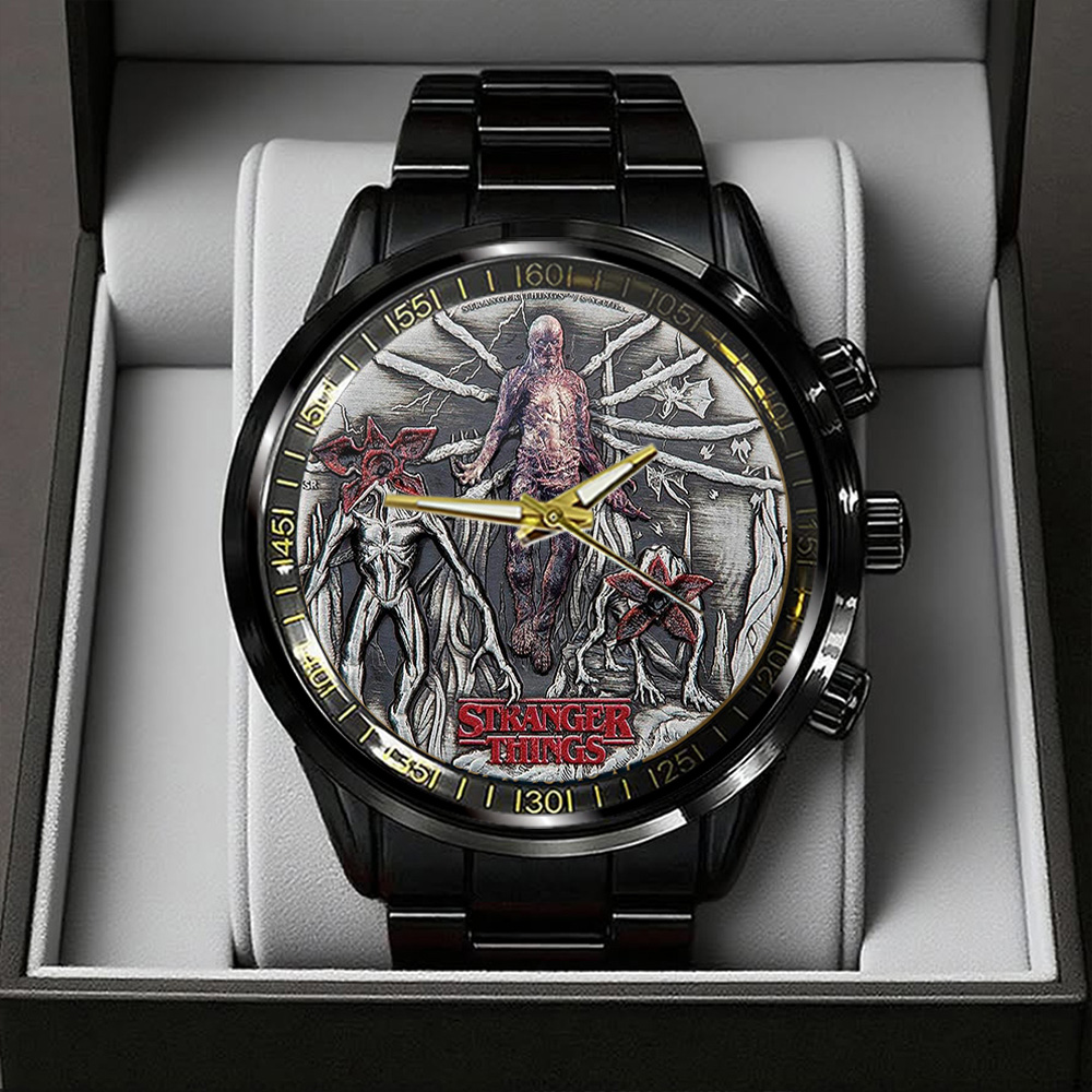 Stranger Things Black Stainless Steel Watch TANTN17490 mk5