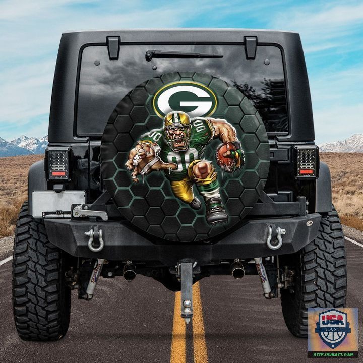 SuLtV4RN BDT270522 37xxxGreen Bay Packers NFL Mascot Spare Tire Cover