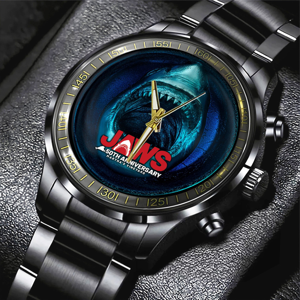 TANTN12259 Black Stainless Steel Watch Jaws 50th Anniversary 01