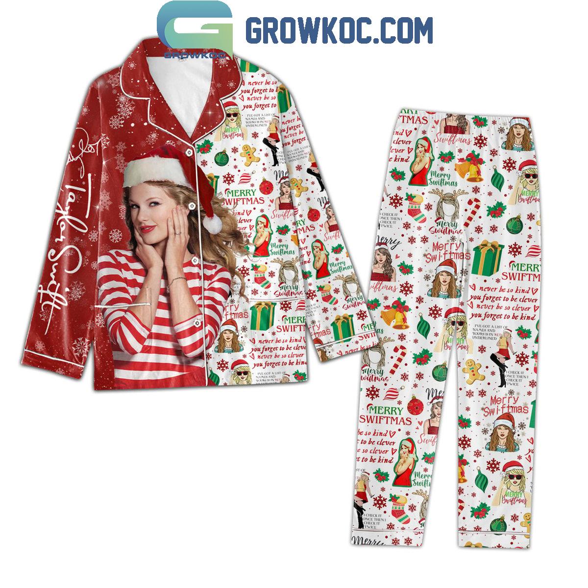 Taylor Swift Christmas I Check It Once Then I Check It Twice Polyester Pajamas Set 1 6RpqF