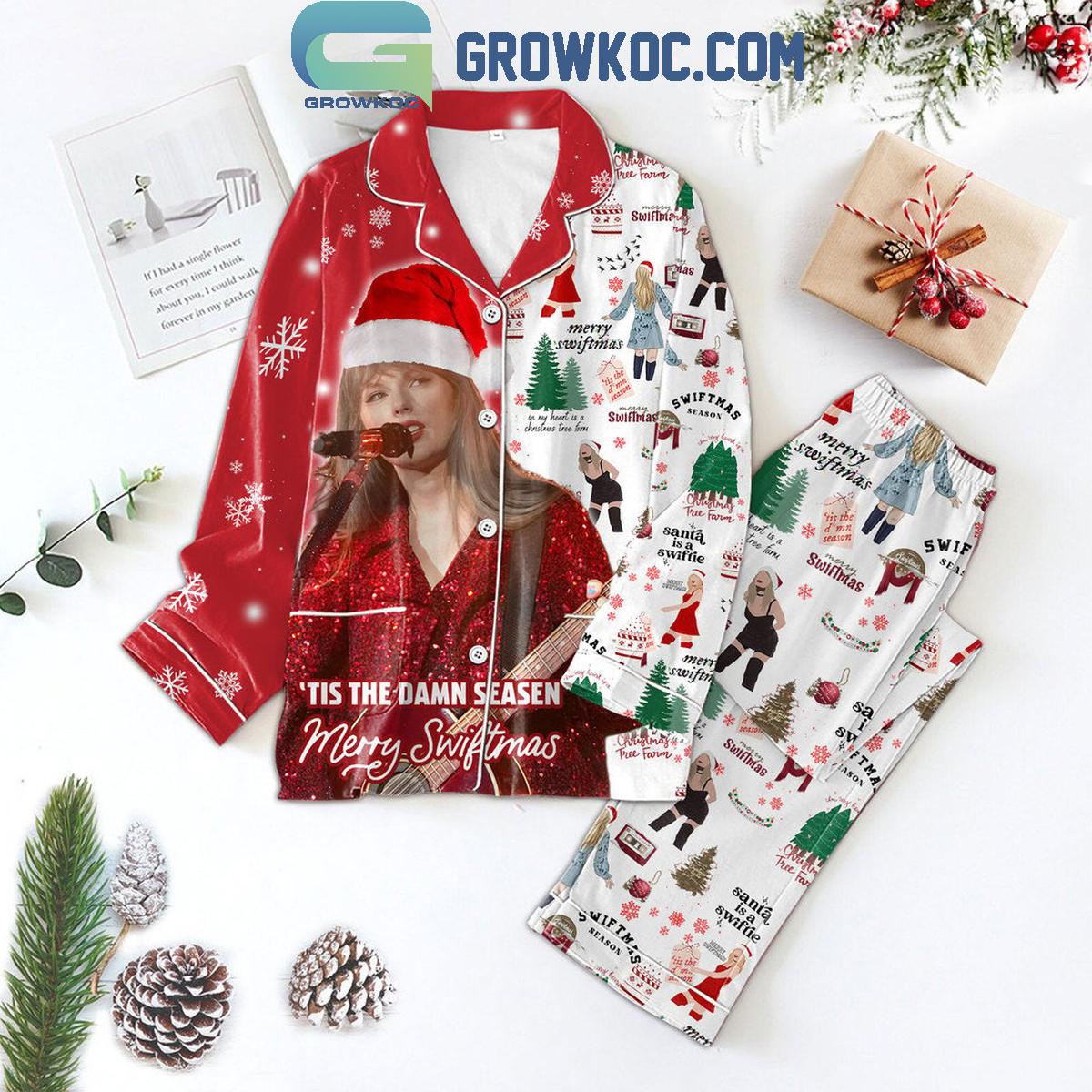 Taylor Swift Tis The Damn Season Merry Christmas Polyester Pajamas Set 1 m6O77