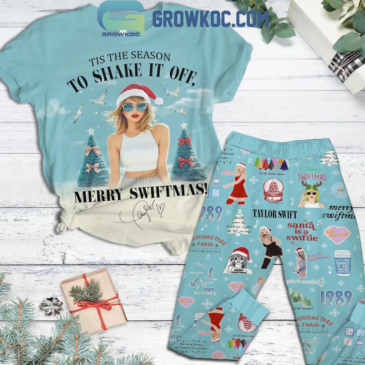 Taylor Swift Tis The Season To Merry Christmas 2024 Fleece Pajamas Set 1 LTSy8