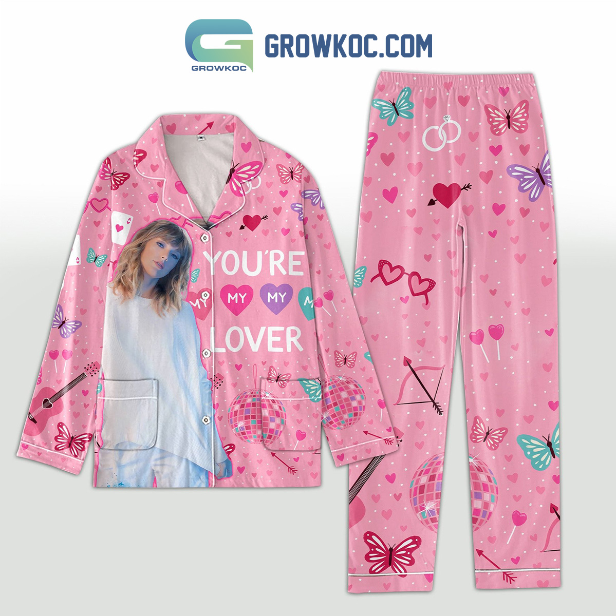 Taylor Swift Youre My Lover Valentine Polyester Pajamas Set2B1 hrhiT