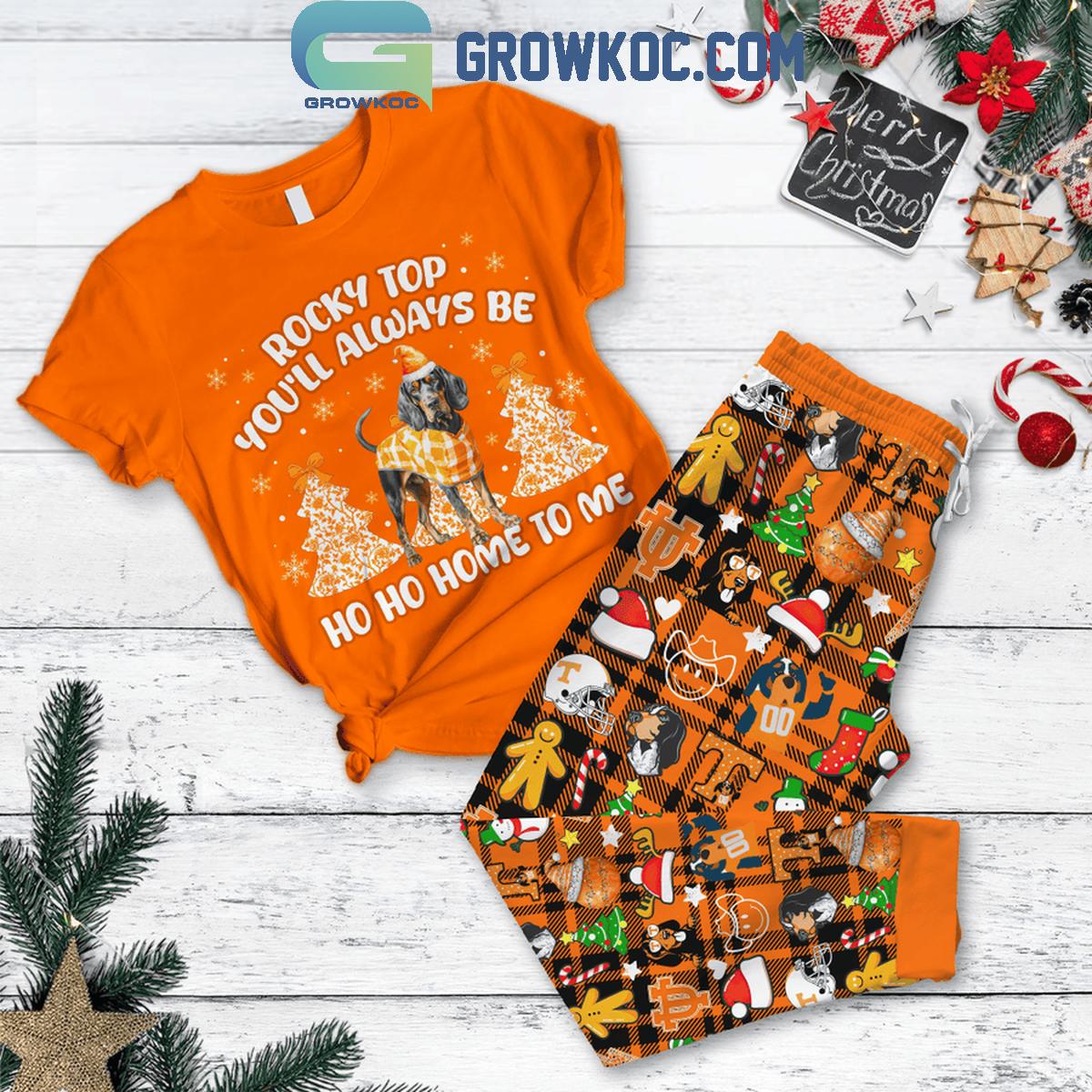 Tennessee Vols Rocky Top Youll Always Be Home To Me Christmas Fleece Pajamas Set 1 9rEf1