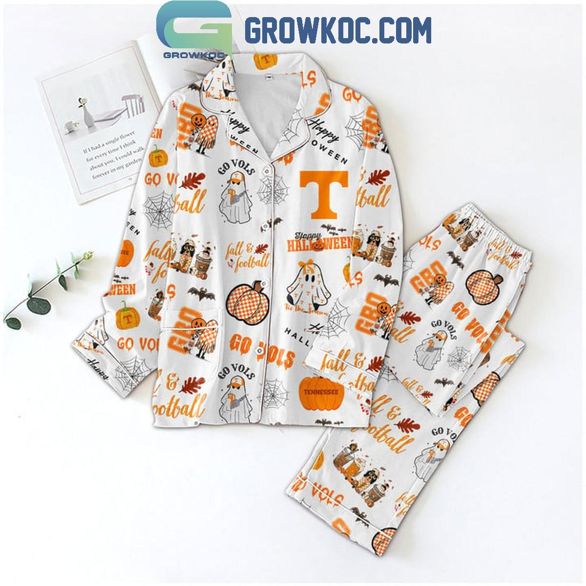 Tennessee Volunteers Fall And Football Polyester Pajamas Set 1 gJh0V