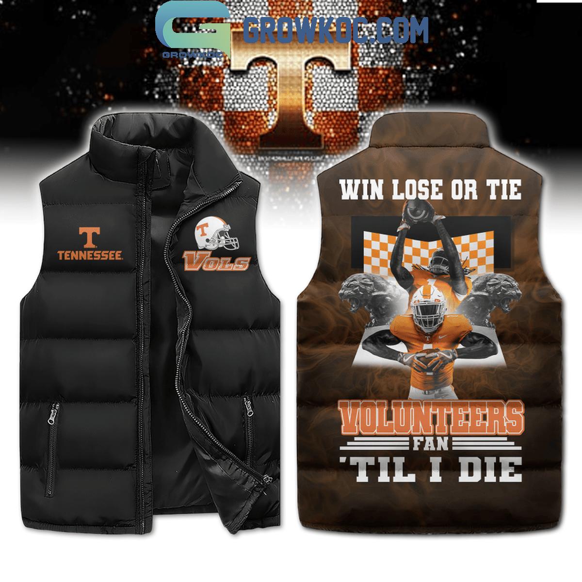 Tennessee Volunteers Vols Fan Till I Die Personalized Sleeveless Puffer Jacket 1 fycjd