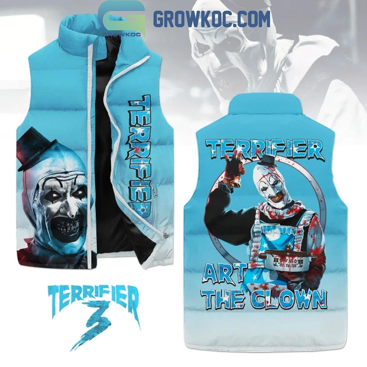 Terrifier 3 Art The Clown Ice Era Christmas Sleeveless Puffer Jacket 1 ugdw1