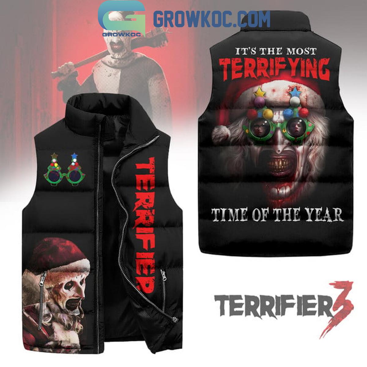 Terrifier 3 Christmas The Most Terrifying Time Sleeveless Puffer Jacket 1 aaFun