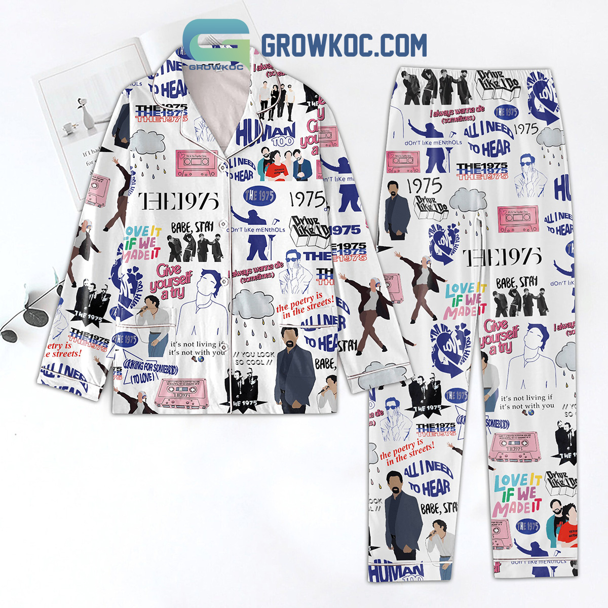 The 1975 Pop Band Fan Polyester Pajamas Set2B1 IuBao
