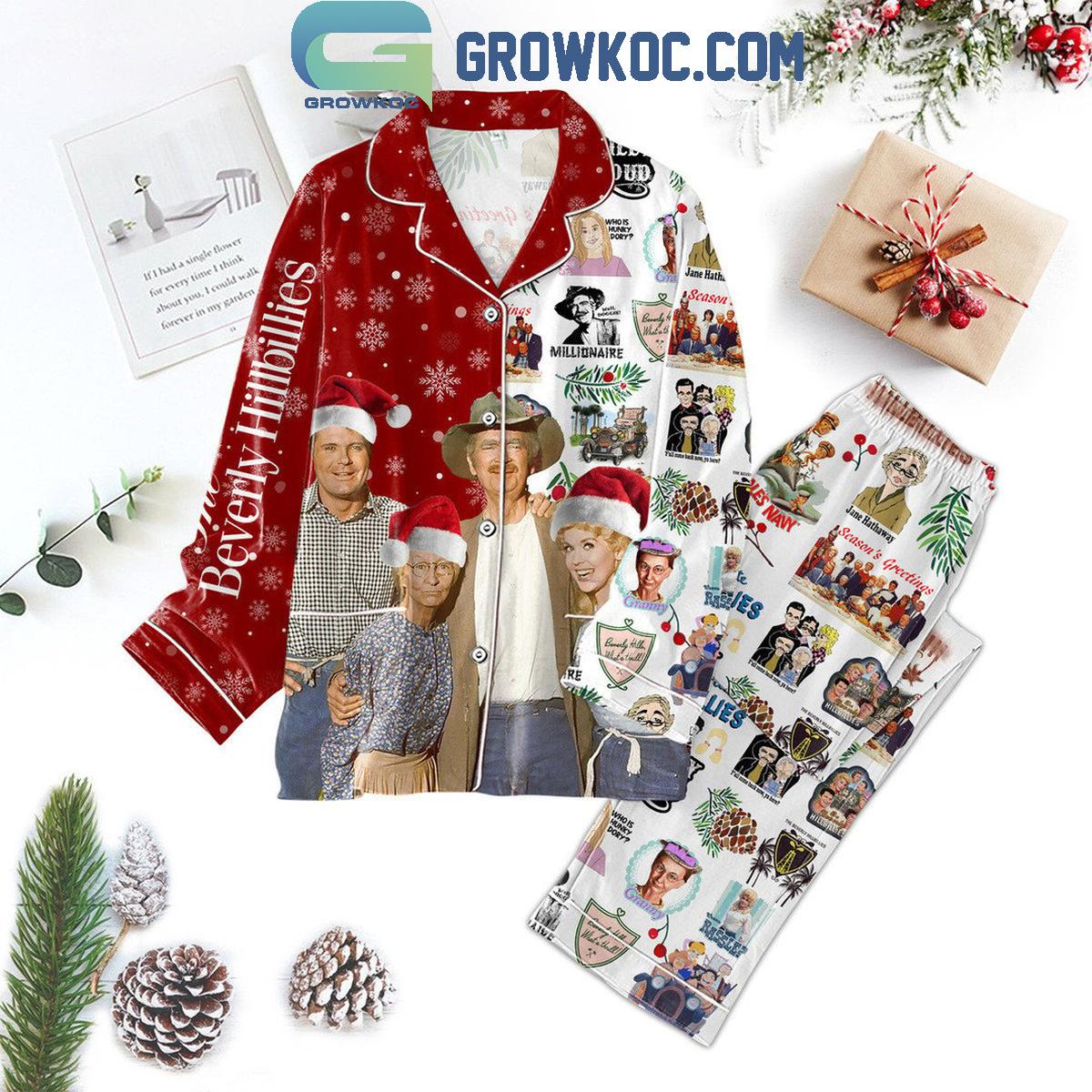The Beverly Hillbillies Christmas Seasons Greetings Polyester Pajamas Set 1 BpZHW