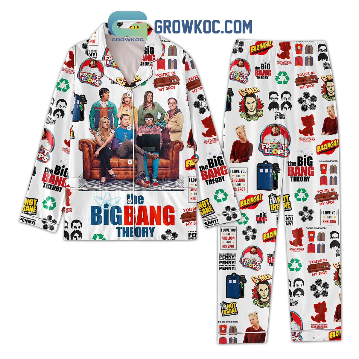 The Big Bang Theory Bazinga Sheldon Christmas Polyester Pajamas Set2B1 h0KzQ