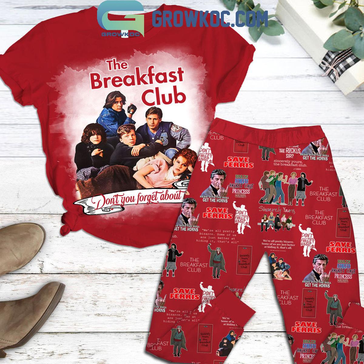 The Breakfast Club Dont You Forget About Us Fleece Pajama Set 1 cykA4