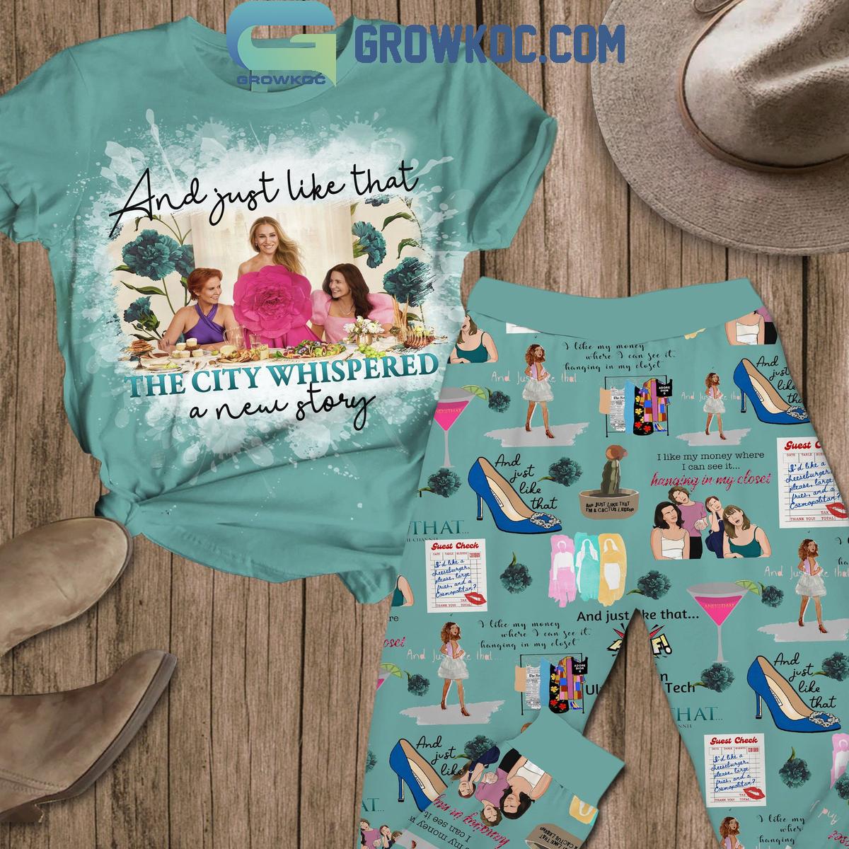 The City Whispered And Just Like That A New Story Fleece Pajamas Set 1 P8eYX