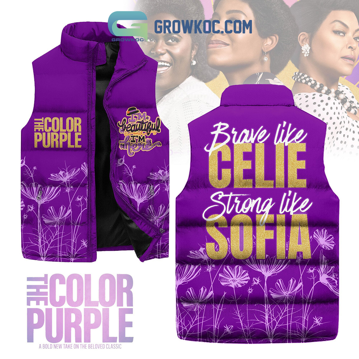The Color Purple Brave Like Celie Sleeveless Puffer Jacket2B1 1pXm1
