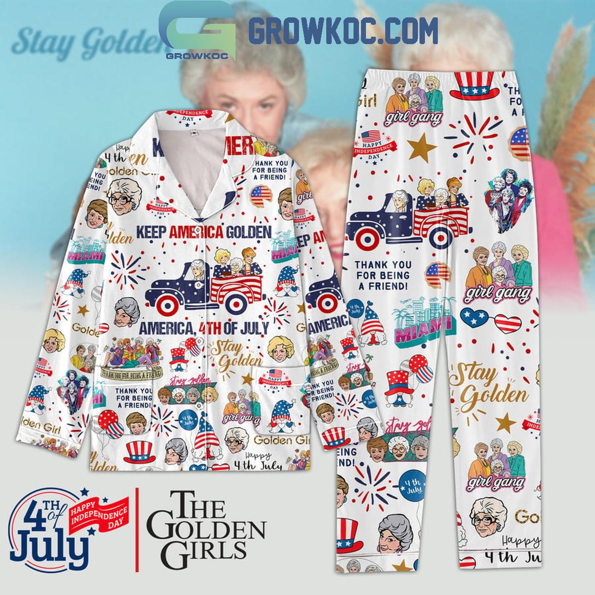 The Golden Girls Independence Day America Polyester Pajamas Set 1 nM5G9