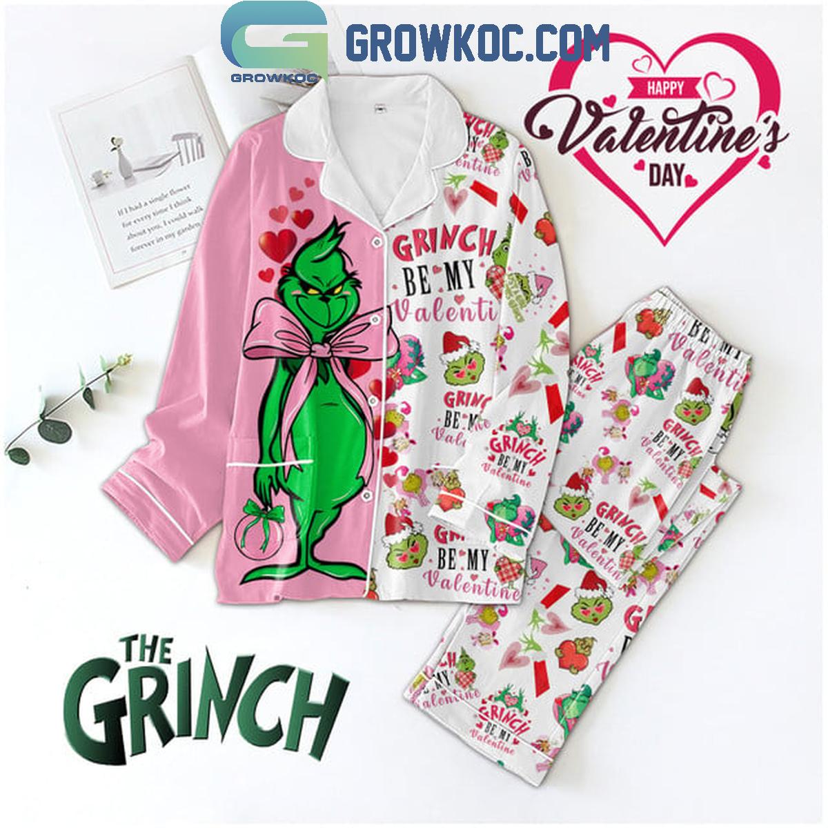 The Grinch I Love You Valentines Day 2025 Polyester Pajamas Set 1 ywj0I