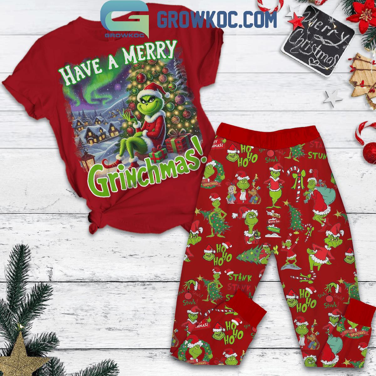 The Grinch Stole Christmas Have A Merry Grinchmas Fleece Pajamas Set 1 1JPOv
