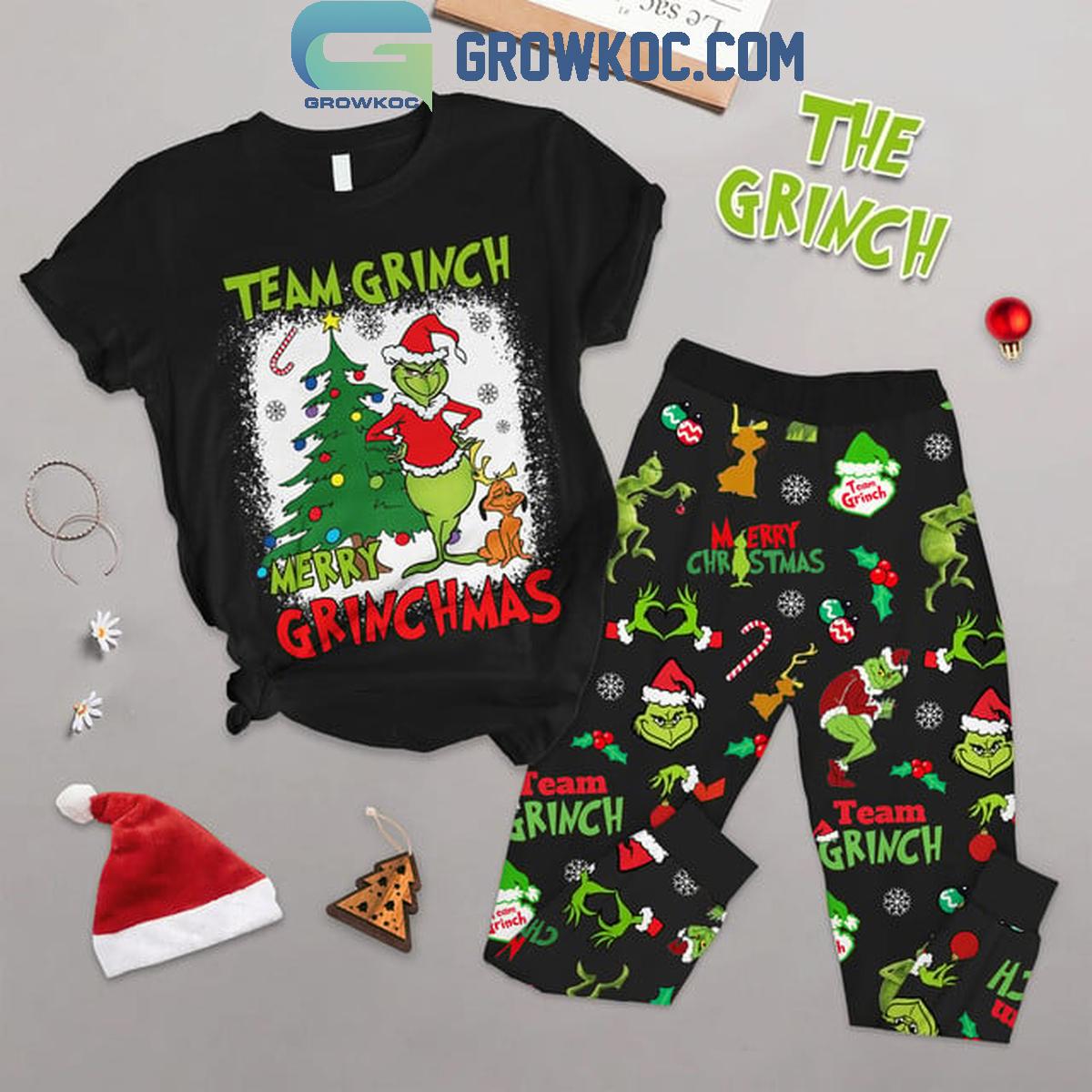 The Grinch Team Grinch Christmas Cheers 2024 Fleece Pajamas Set 1 ktv9Z