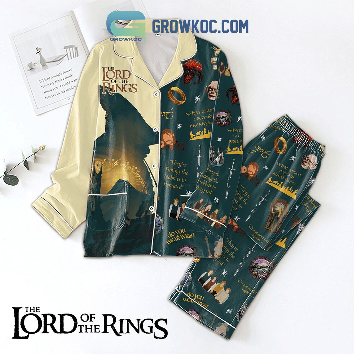 The Lord Of The Rings Taking Hobbits To Isengard Polyester Pajamas Set2B1 QOn7i