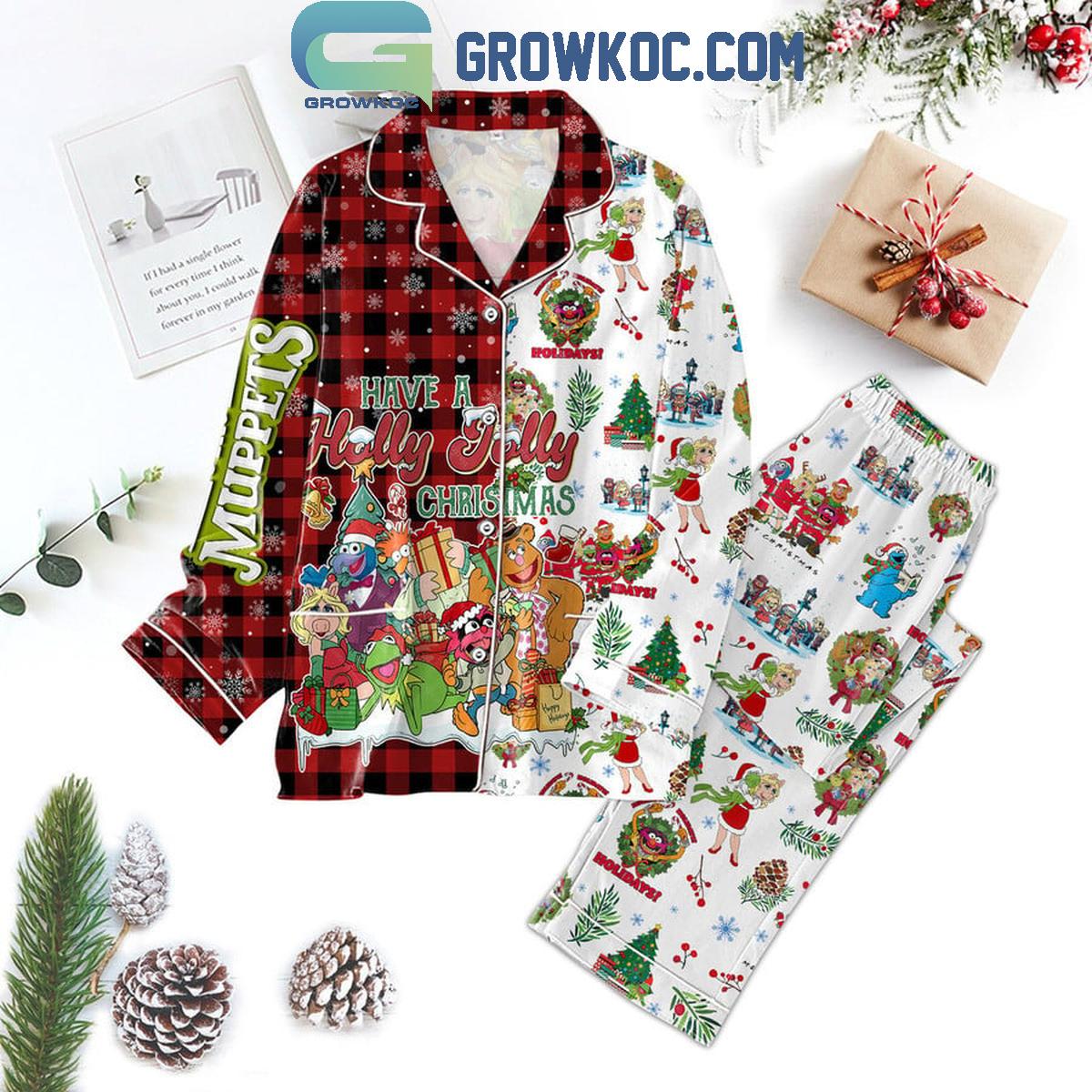 The Muppets Have A Holly Jolly Christmas Polyester Pajamas Set 1 Q70cu