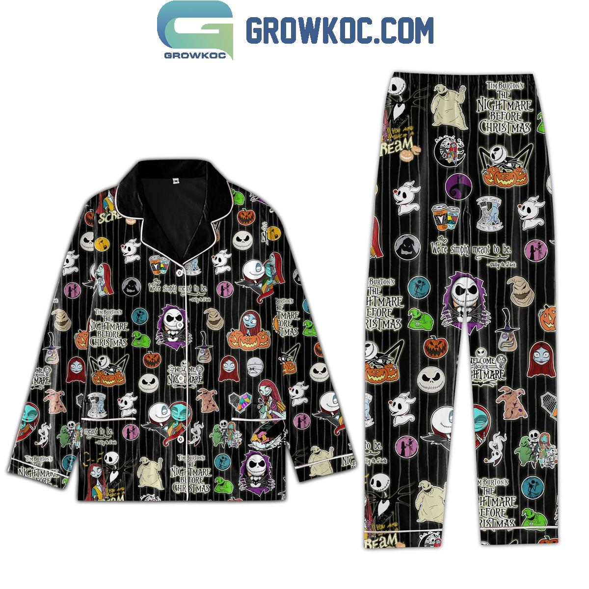 The Nightmare Before Christmas Welcome To Our Nightmares Polyester Pajamas Set 1 NO3aW