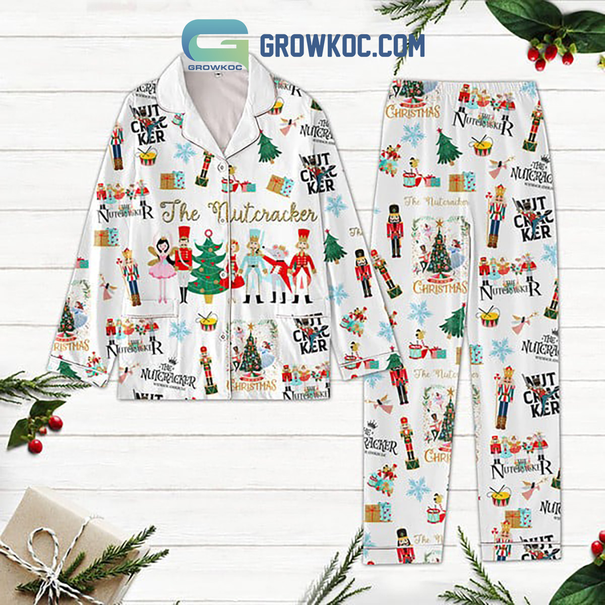 The Nutcracker Christmas Polyester Pajamas Set2B1 b25pJ