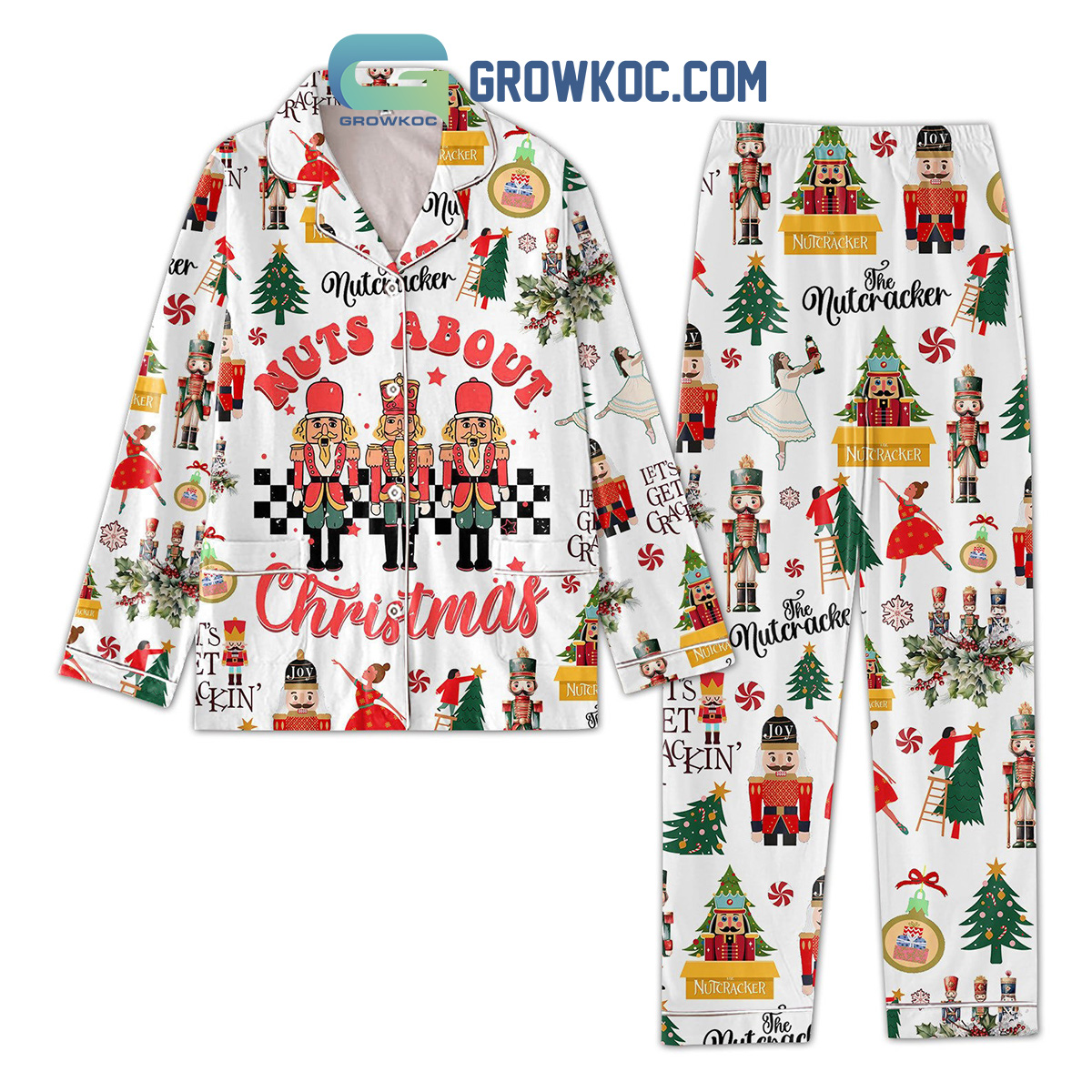 The Nutcracker Nuts About Christmas Polyester Pajamas Set2B1 Xdx6G