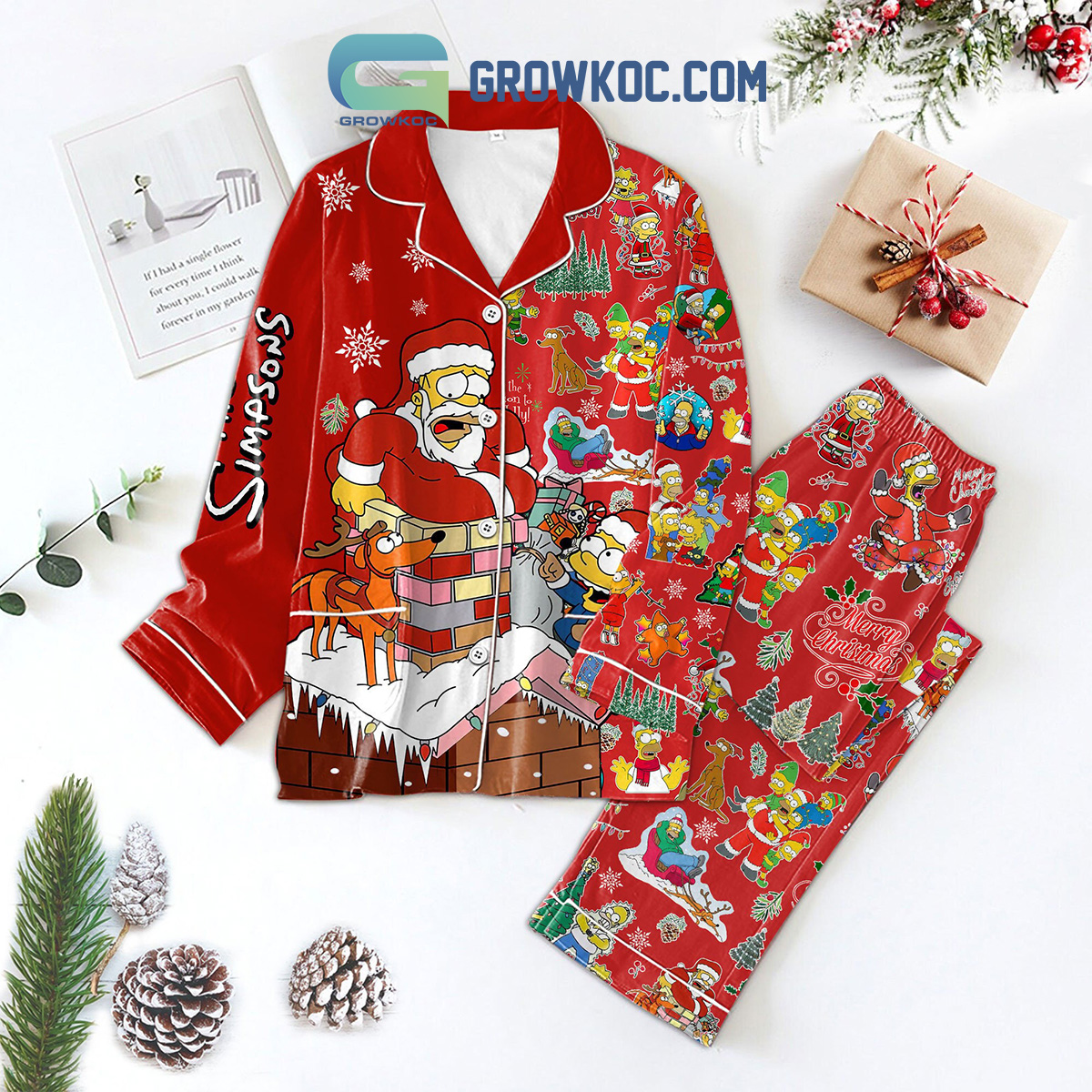 The Simpsons Merry Christmas Pajamas Set2B1 3nvXE
