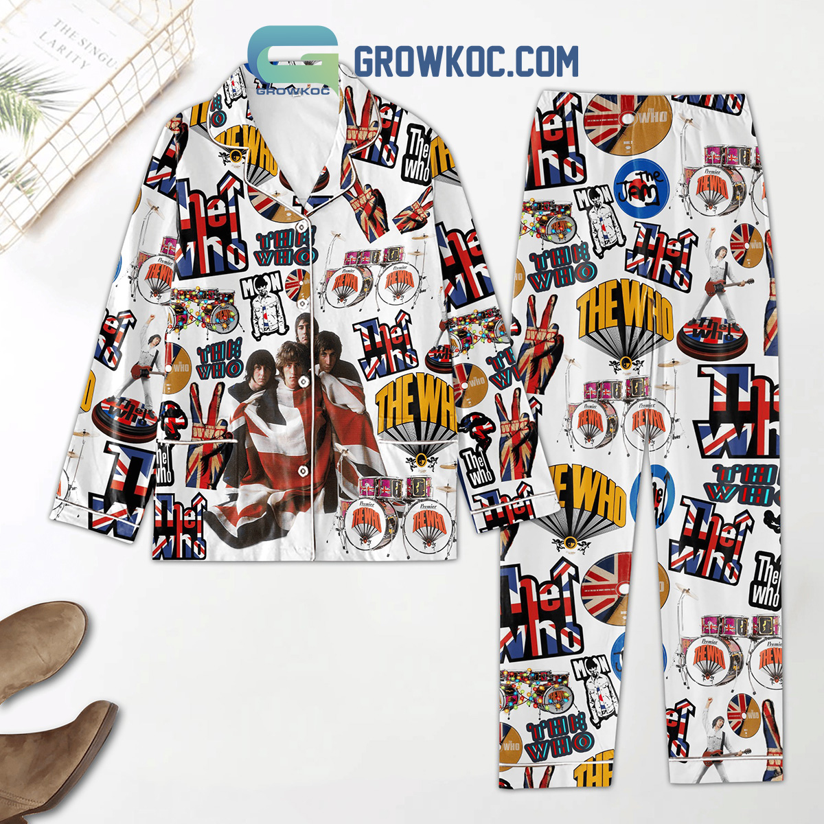 The Who Rock Band Polyester Pajamas Set2B1 T70sL