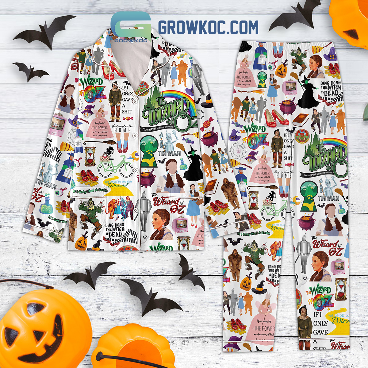 The Wizard Of Oz Ding Dong The Witch Is Dead Pajamas Set2B1 UZkb8