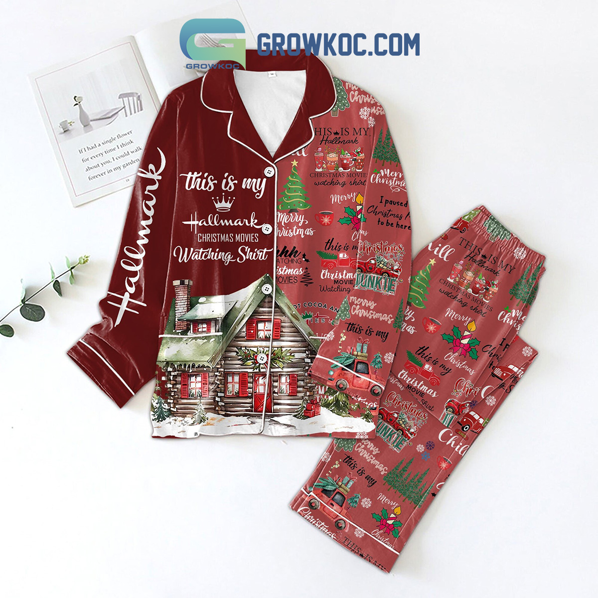 This is My Hallmark Christmas Movies Watching Shirt Pajamas Set2B1 iuJQj