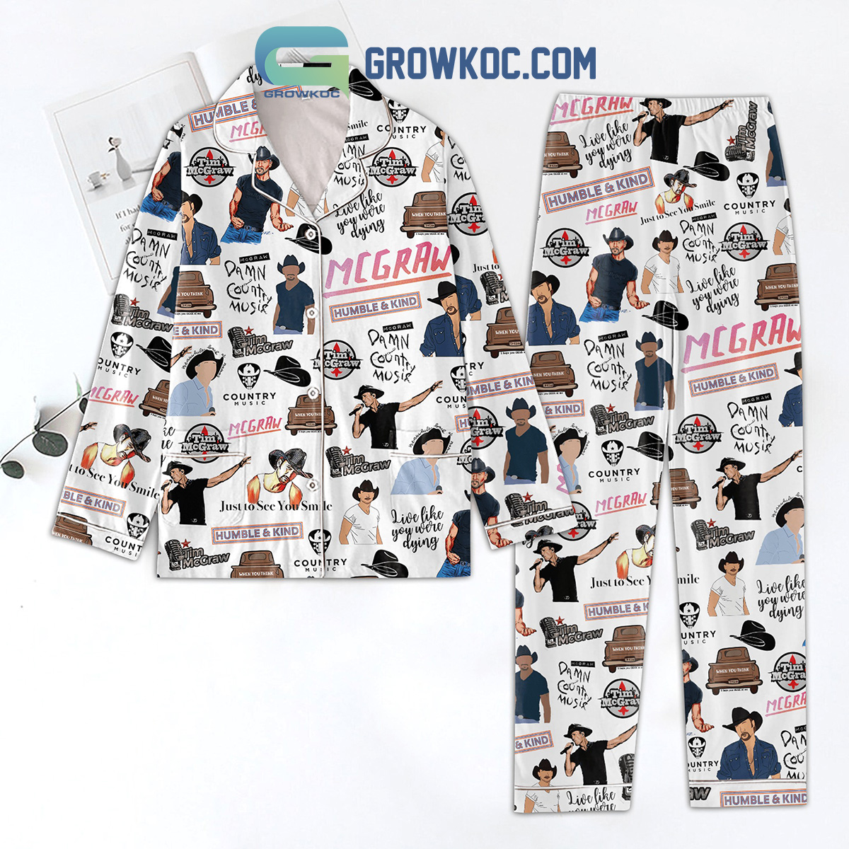 Tim McGraw Damn Country Music Pajamas Set2B1 2cTFo