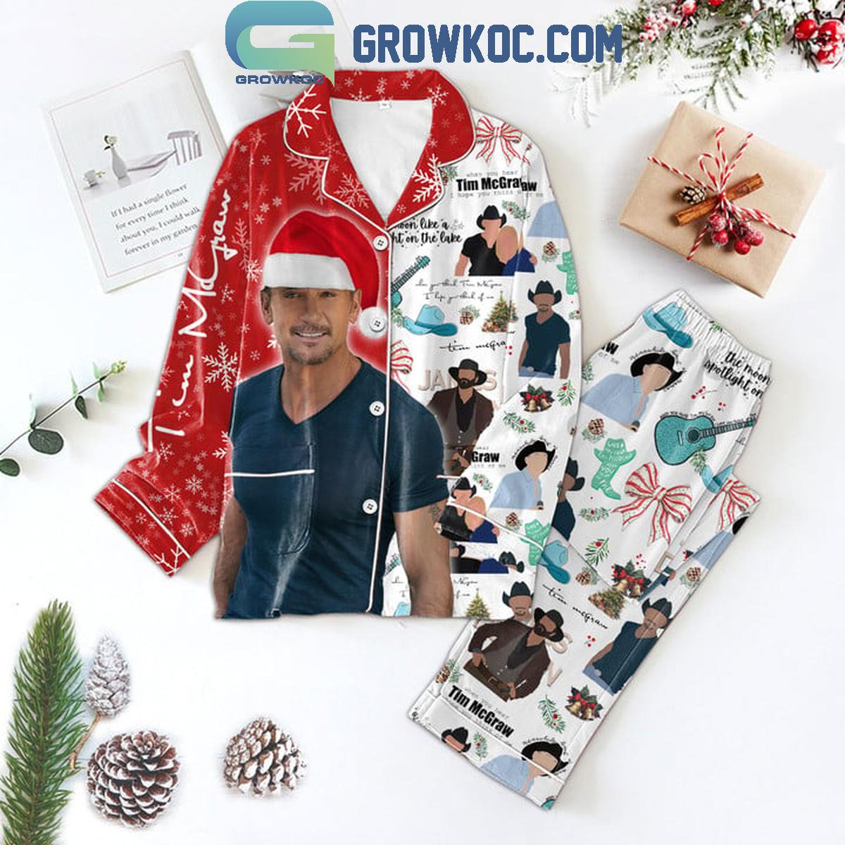 Tim McGraw I Hope You Think Of Me Merry Christmas Polyester Pajamas Set 1 BAmGX