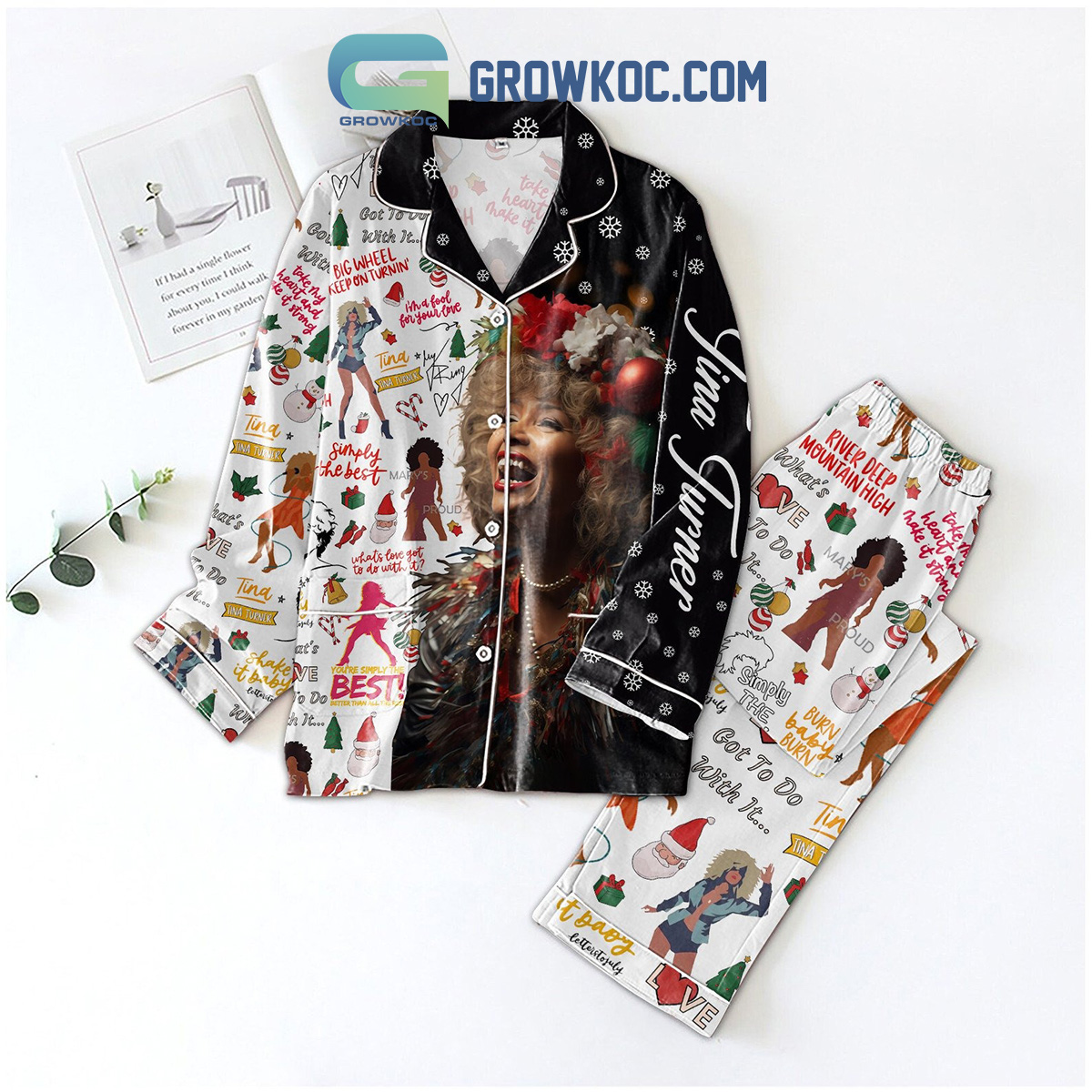 Tina Turner Take My Heart And Make It Strong Christmas Pajamas Set2B1 FxQN2