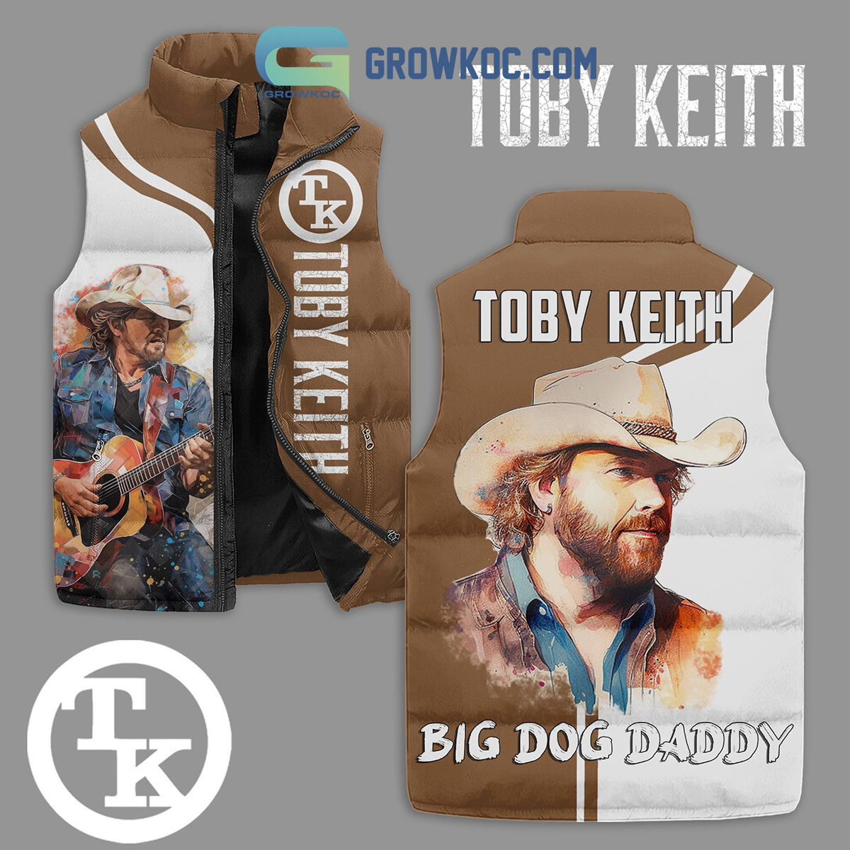 Toby Keith Big Dog Daddy Sleeveless Puffer Jacket2B1 0YqUP