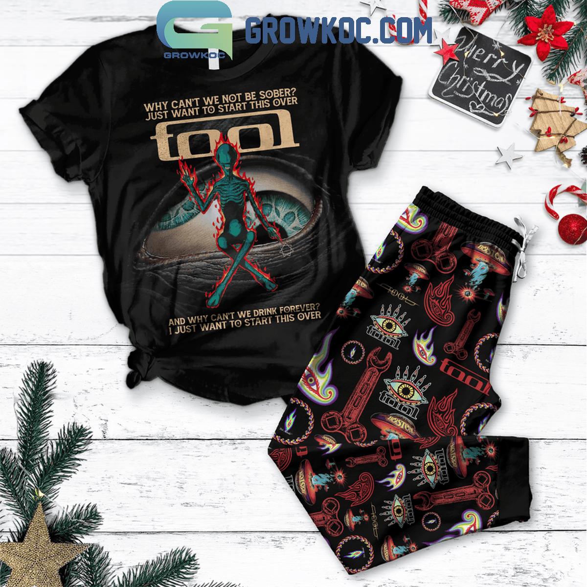 Tool Why Cant We Not Be Sober Fleece Pajamas Set 1 g76Yg