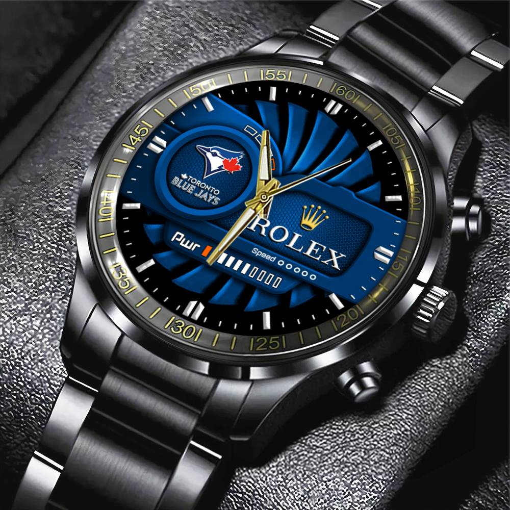 Toronto Blue Jays Black Stainless Steel Watch MAITM13451