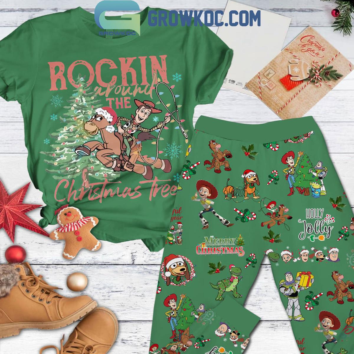 Toy Story Rockin Around Christmas Tree Holly Dolly Fleece Pajamas Set 1 Ud1v9