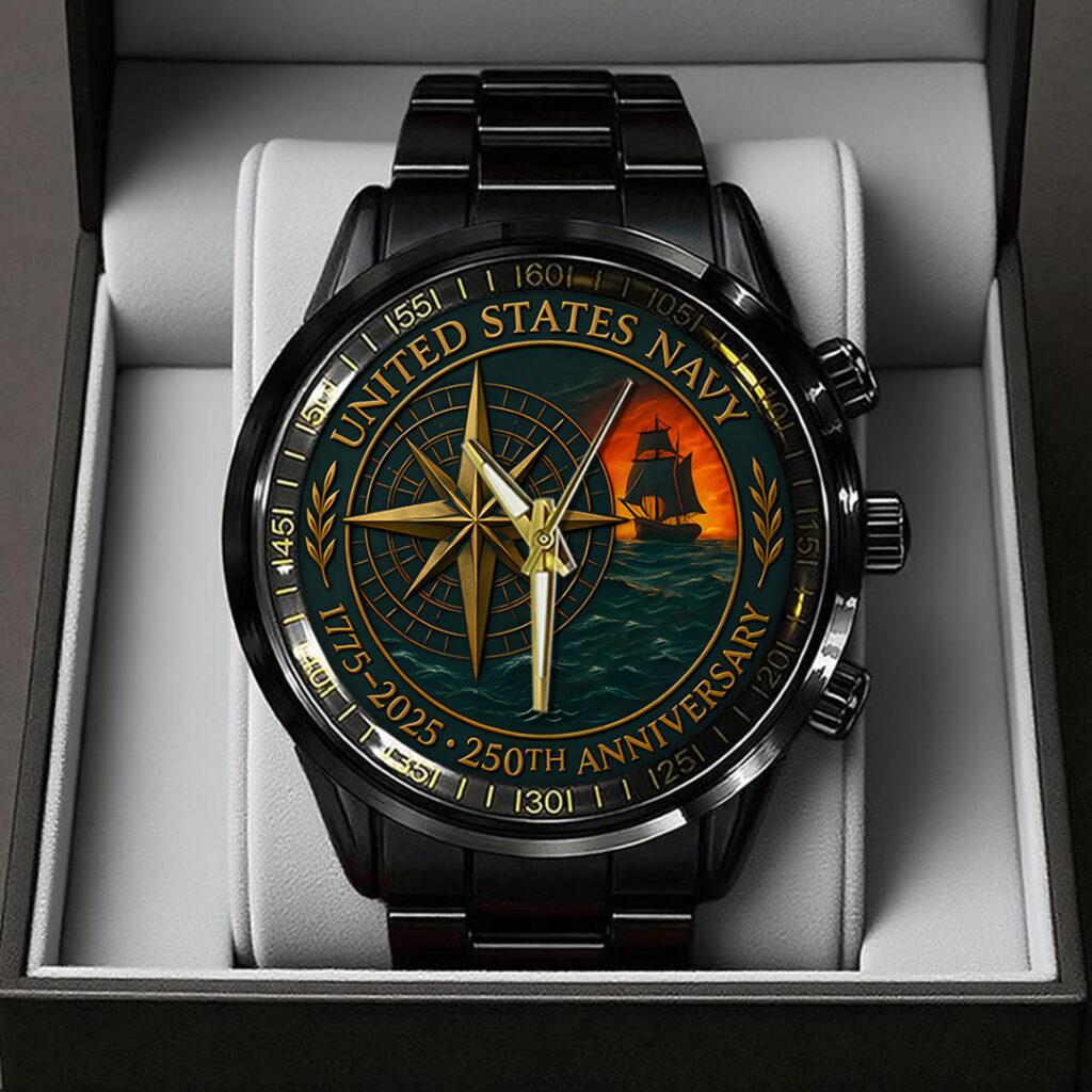 US Navy 250th Anniversary Black Stainless Steel Watch TANTN17236 mk1 1024x1024 1