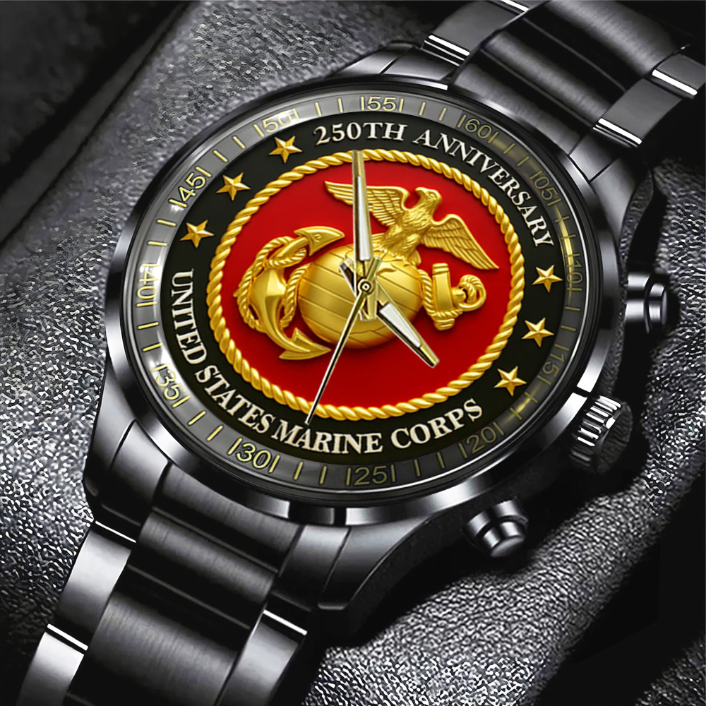 USMC 250TH ANNIVERSARY 2025 STAINLESS STEEL WATCH TMTHU1102 1