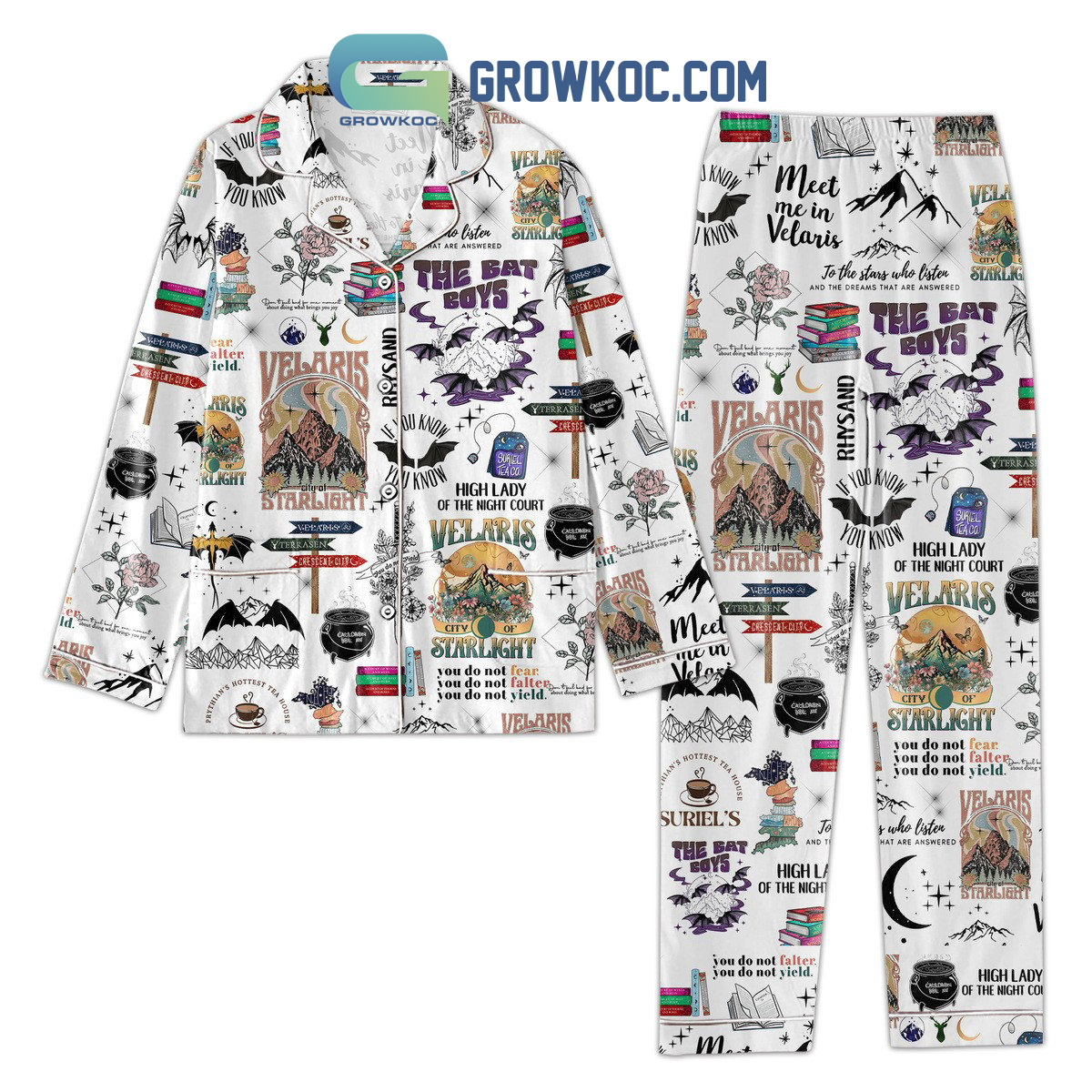 Velaris City Of Starlight The Bat Boys Pajamas Set2B1 RsVLK