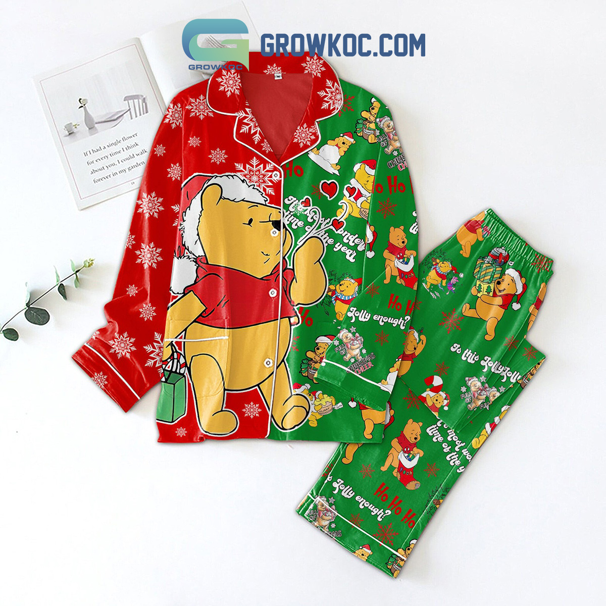 Winnie The Pooh Its Most Wonderful Time Of The Year Pajamas Set2B1 R6fAn