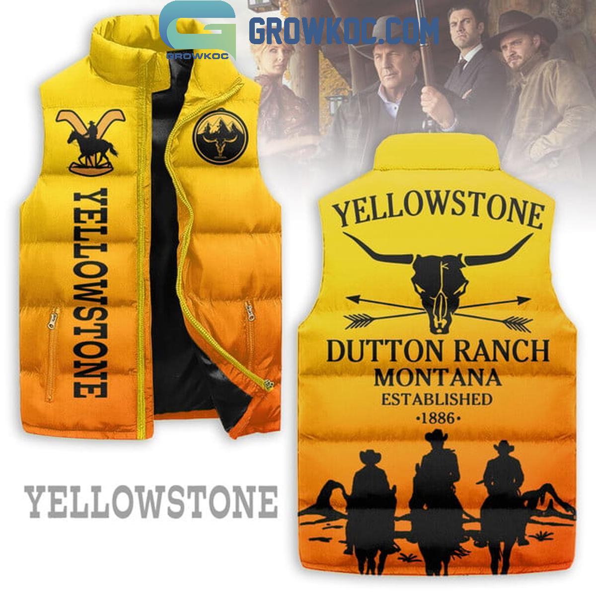 Yellowstone Dutton Ranch Montana 1886 Sleeveless Puffer Jacket 1 2uWvU