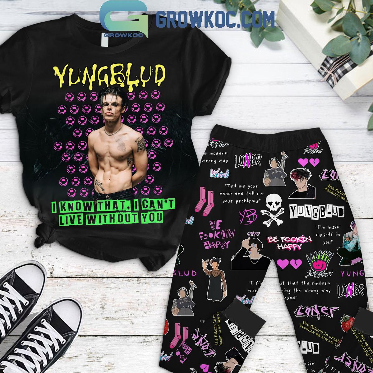 Yungblud I Know That I Can Live Without You Fleece Pajamas Set 1 xiB1x