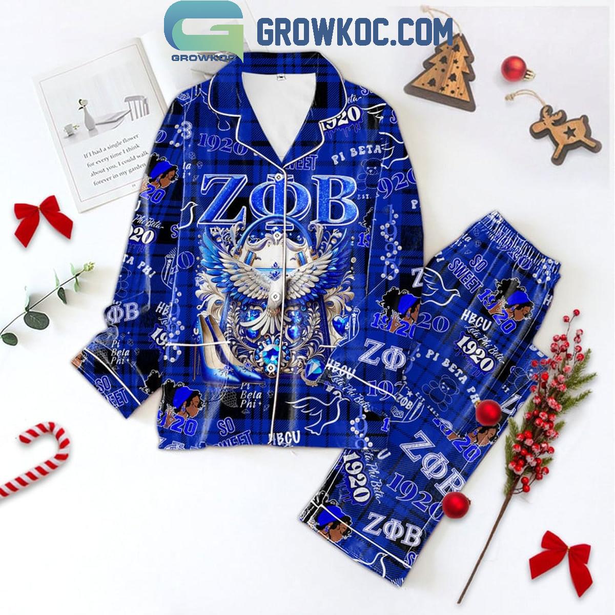Zeta Phi Beta Confident Dovely Sisterhood Christmas Polyester Pajamas Set 1 6RfNm