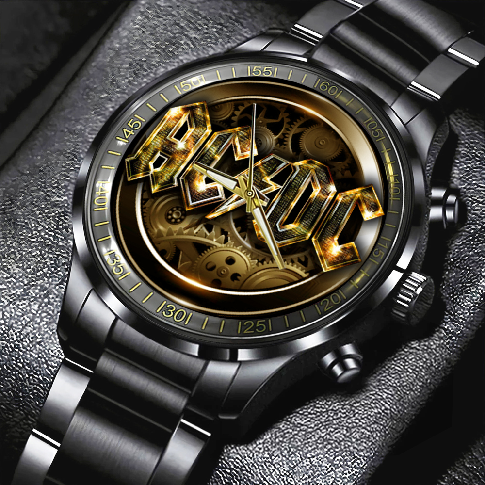 acdc Black Stainless Steel Watch GNE1084 PLINH 1