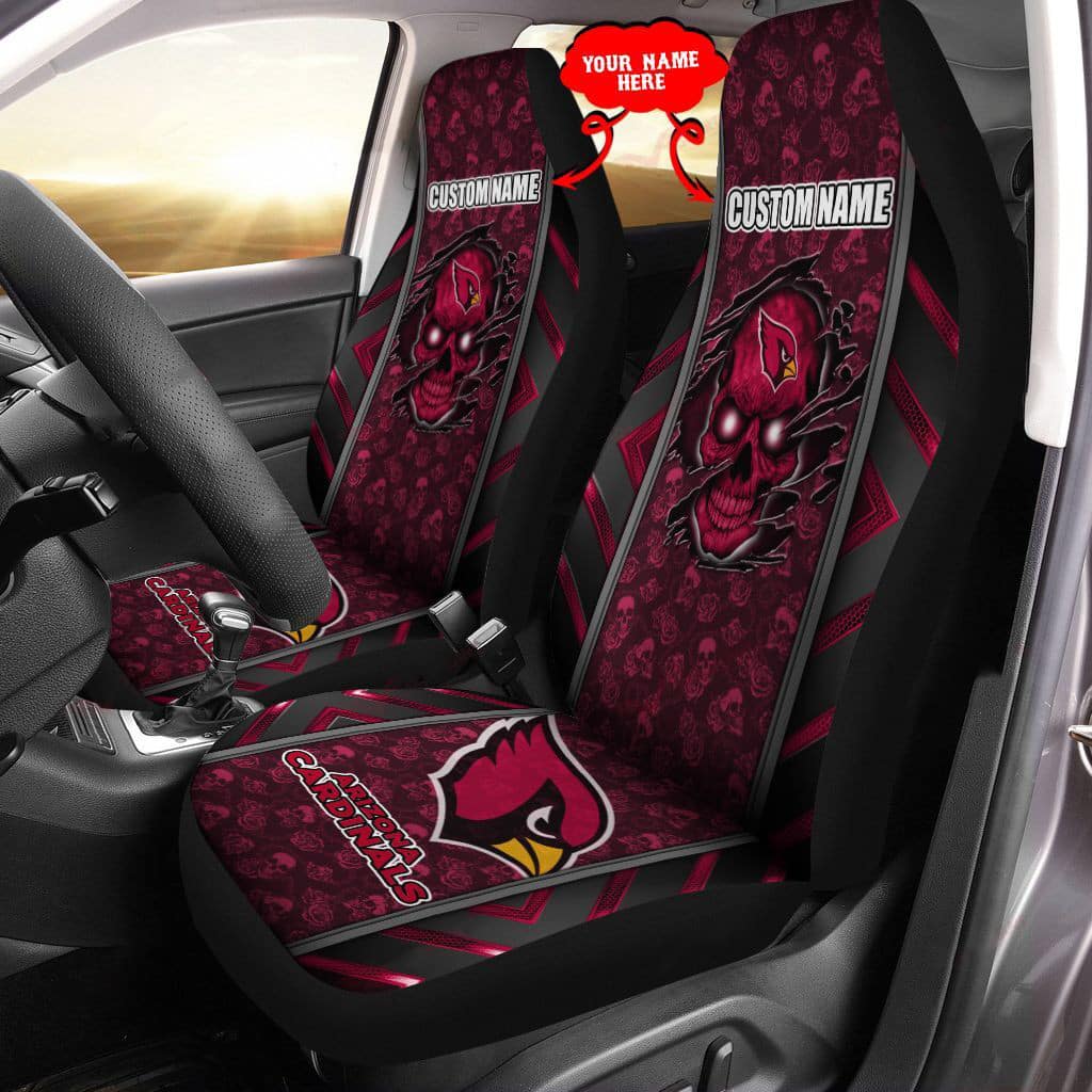 arizona cardinals personalized car seat covers bg438 0ewmh