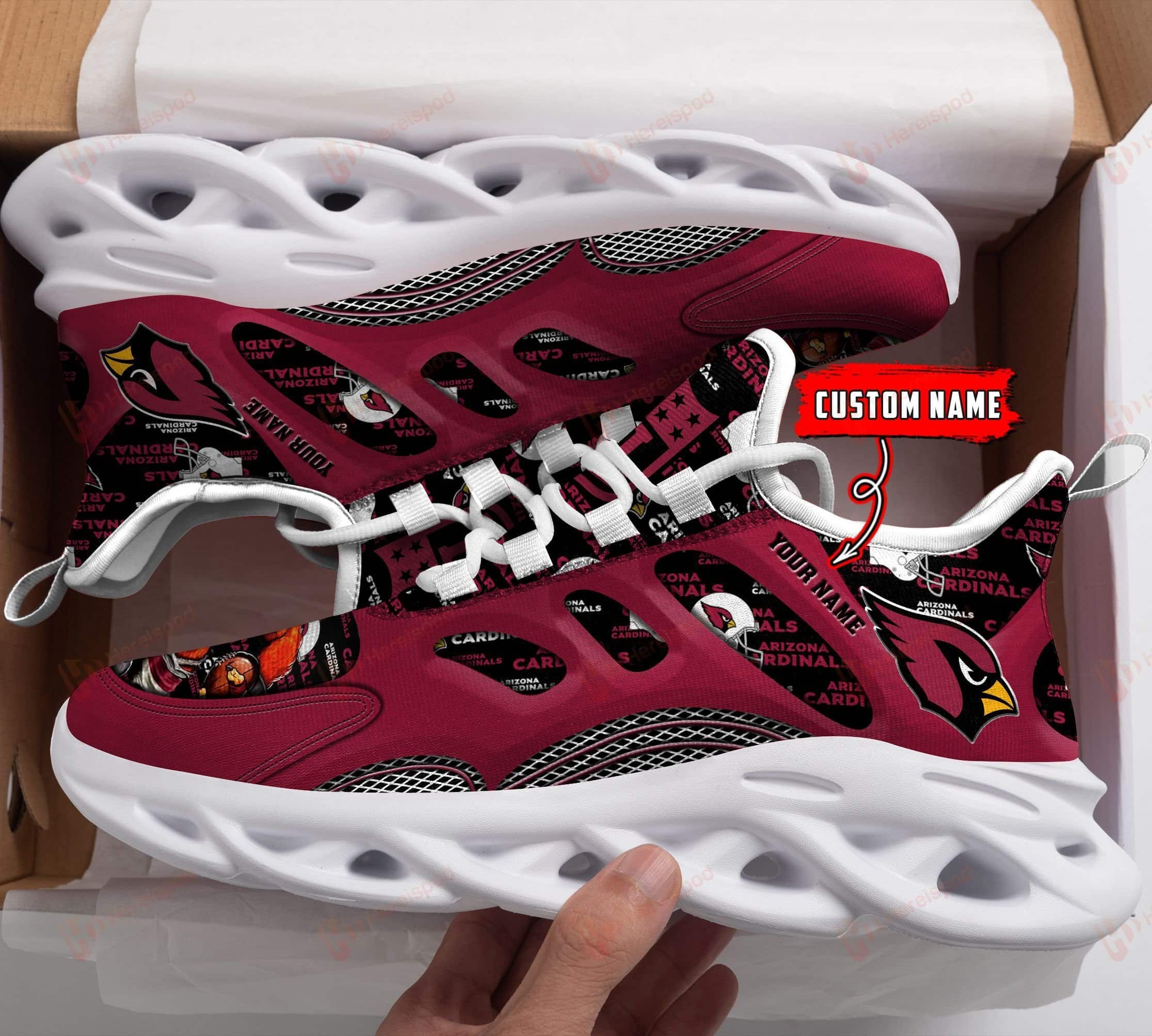 arizona cardinals personalized yezy running sneakers 208 c01lb