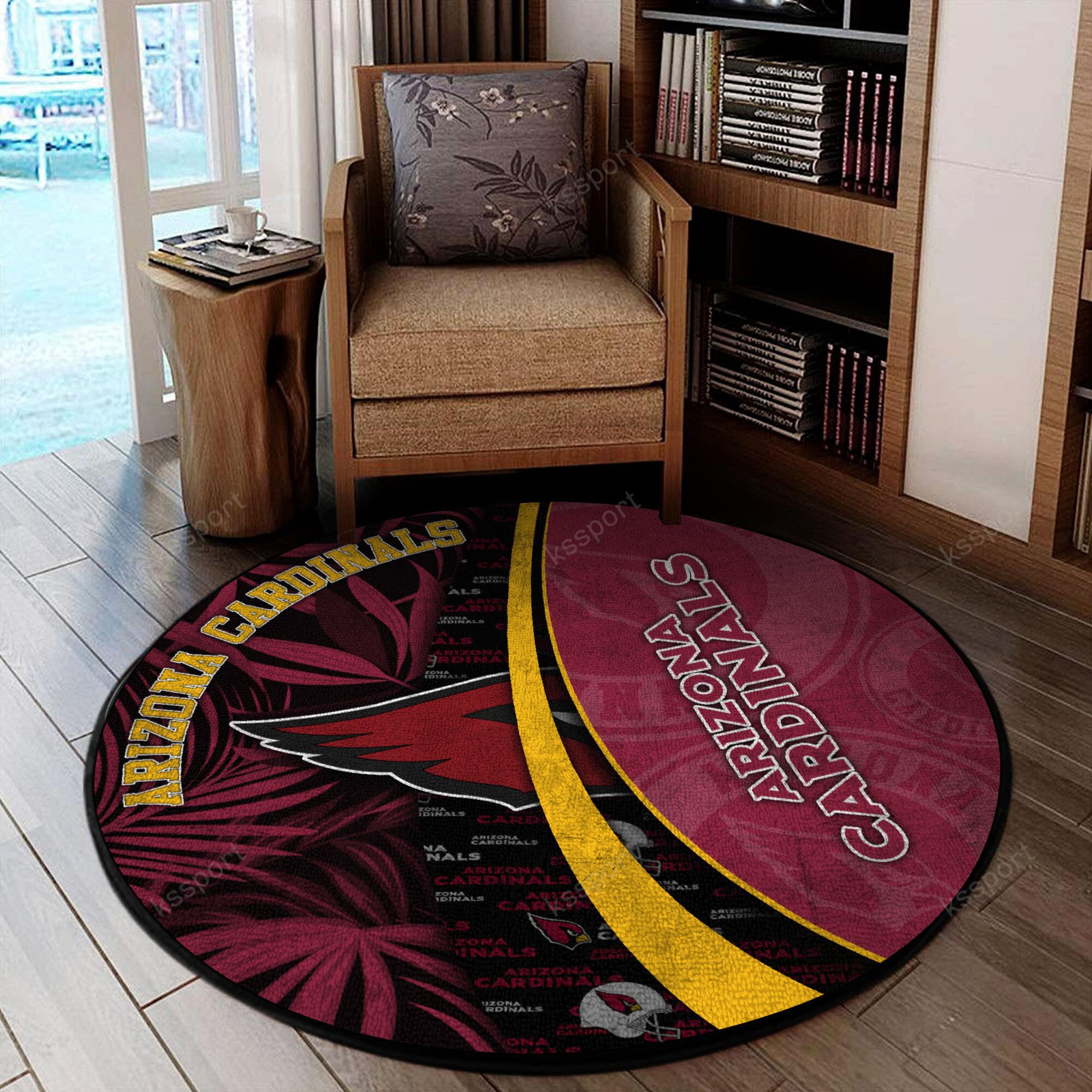 arizona cardinals round rug 120 0yphc