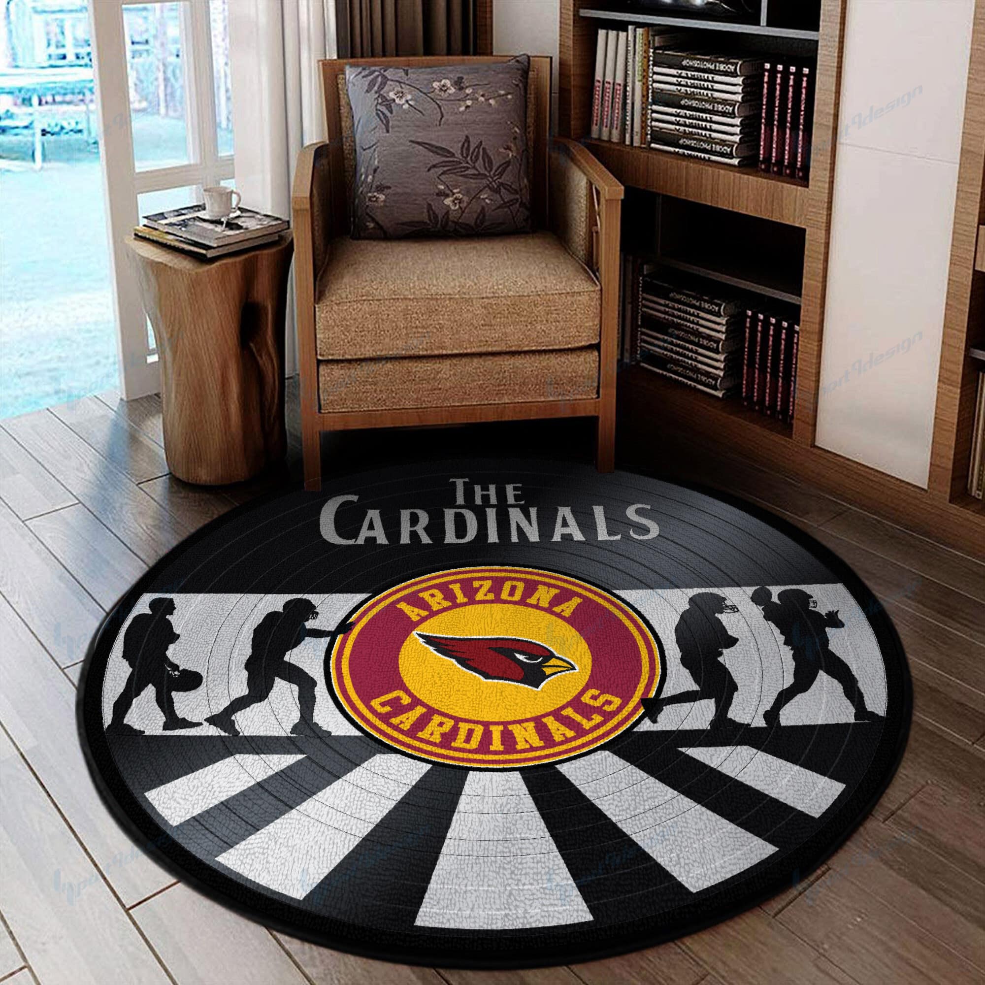 arizona cardinals round rug 84 6sim7